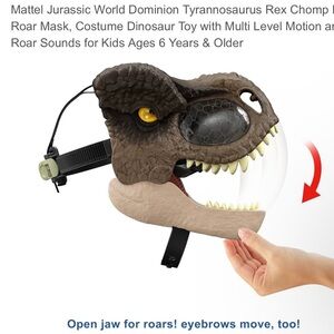 Dinosaur W Sound Halloween Mask | Jurassic World Chomp N Roar Tyrannosaurus Rex